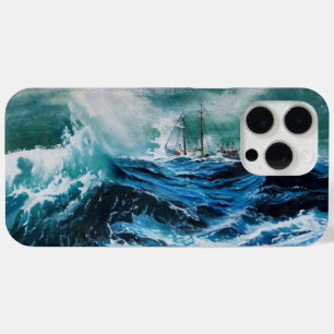 Coque Case-Mate iPhone Navire en mer dans la tempête / Bleu de marine