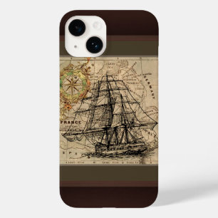Coque Case-Mate iPhone Navire et carte vintage