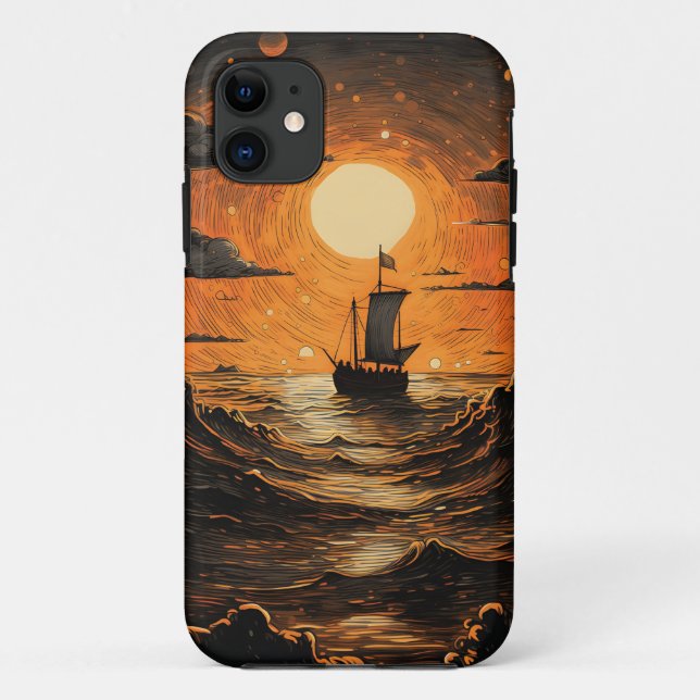 Coques Case-Mate iPhone Navire naviguant la nuit (Dos)