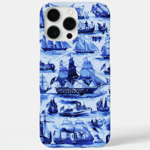 Coque iPhone 16 Pro Max NAVIRES ET NAVIRES vintages, Bleu marine