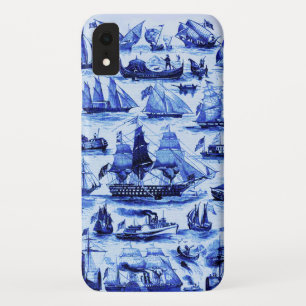 Coques Pour iPhone NAVIRES ET VOILIERS VINTAGE, Bleu marine