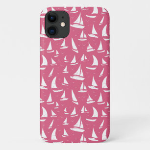 Case-Mate iPhone Case Navires nautiques Pink White Maritime Imprimer