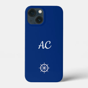 Case-Mate iPhone Case Navires nautiques Roue Bleu+Blanc (Personnaliser)