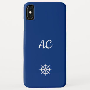 Case-Mate iPhone Case Navires nautiques Roue Bleu+Blanc (Personnaliser)