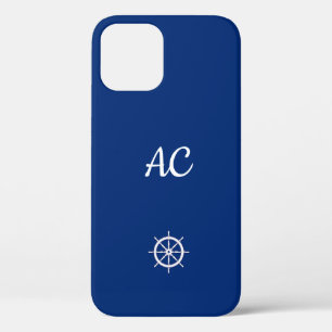 Case-Mate iPhone Case Navires nautiques Roue Bleu+Blanc (Personnaliser)