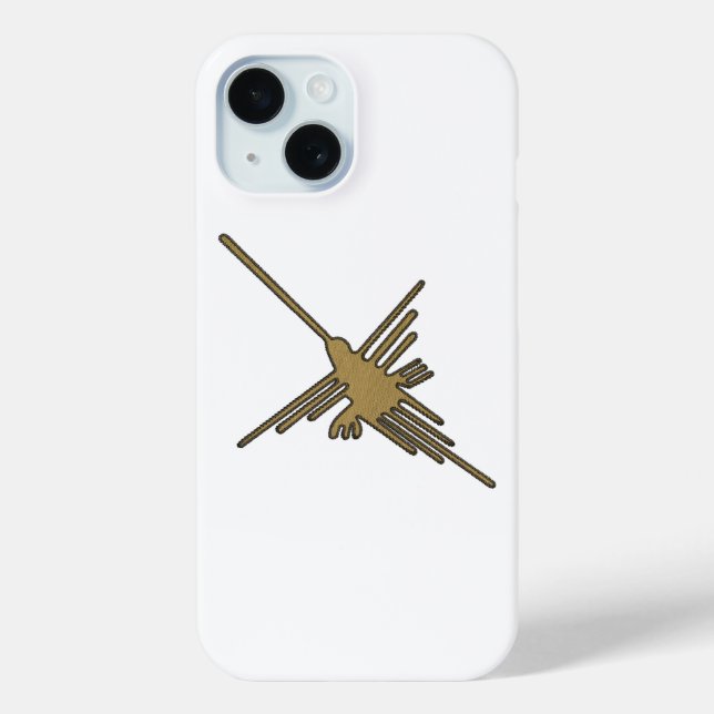 Coques Case-Mate iPhone Nazca Lines Hummingbird Faux Broderie Imprimer (Verso)