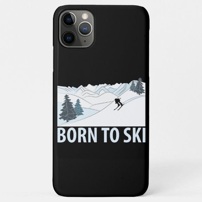 Coques Case-Mate iPhone Né à Ski Sports d'hiver (Dos)