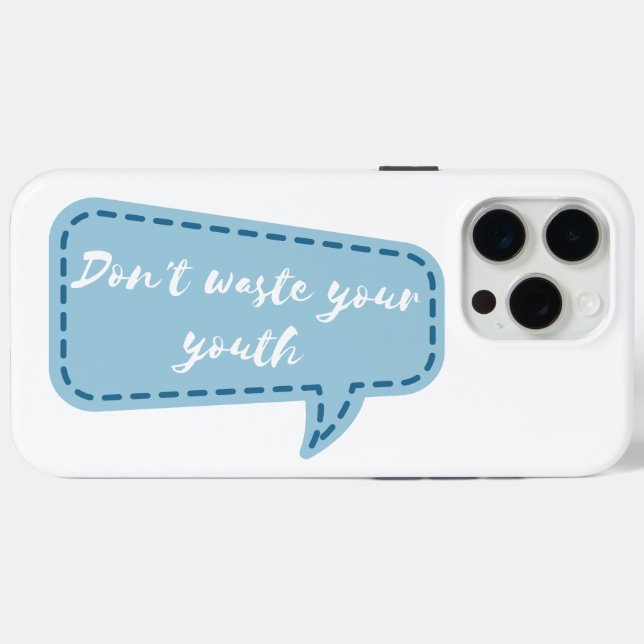 Coques Case-Mate iPhone ne gâche pas ta jeunesse (Verso (horizontal))