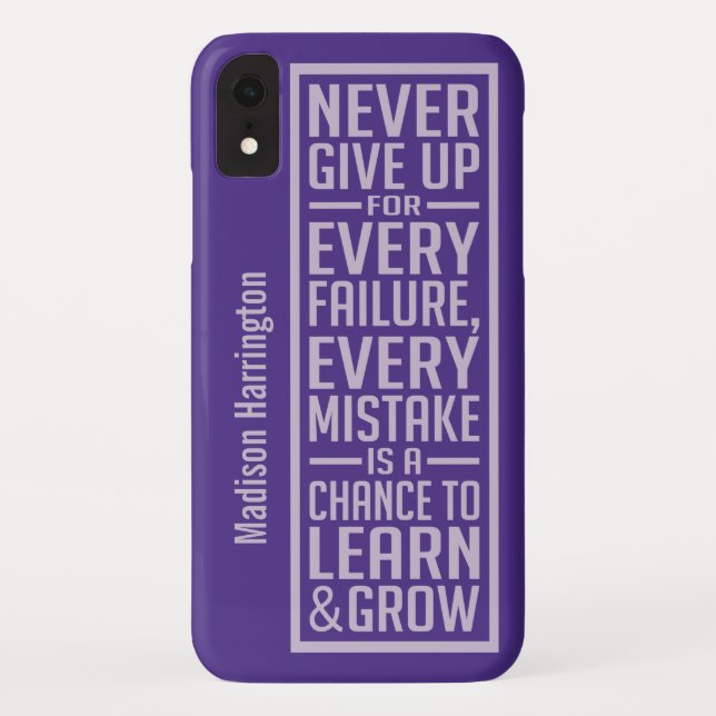Coques Case-Mate iPhone NE JAMAIS ABANDONNER les cas de téléphone de nom p (Dos)