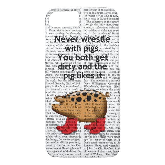 Coques Case-Mate iPhone Ne jamais combattre avec des cochons (Dos)