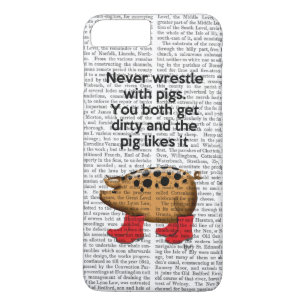 Etui iPhone Case-Mate Ne jamais combattre avec des cochons