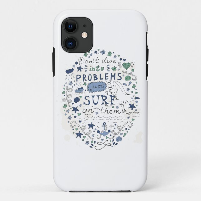 Coques Case-Mate iPhone Ne plongez pas dans des problèmes surfent juste (Dos)