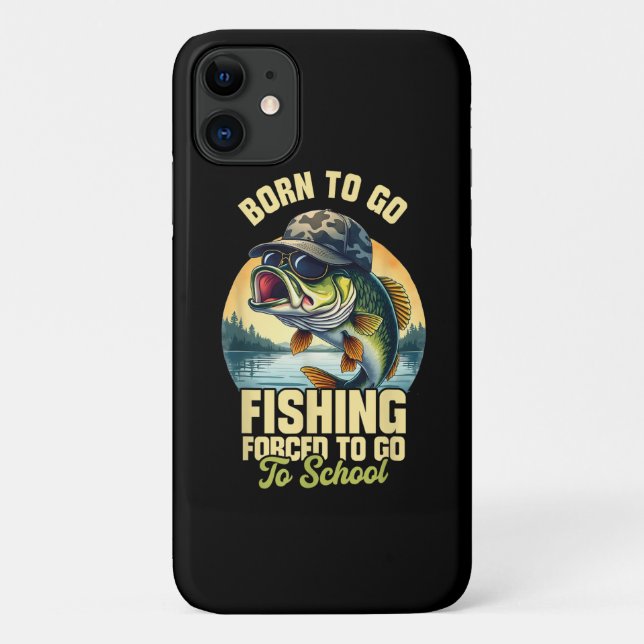 Coques Case-Mate iPhone Né pour aller pêcher École forcée Drôle (Dos)