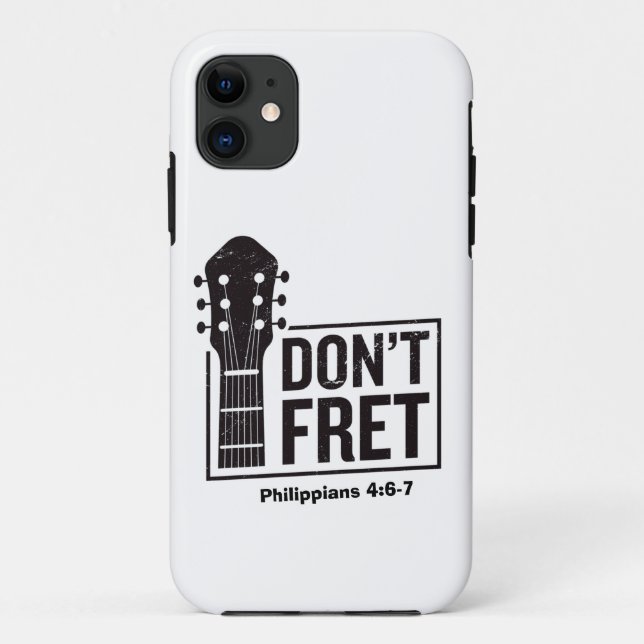 Coques Case-Mate iPhone Ne vous inquiétez pas (Philippiens 4:6-7) Guitare  (Dos)