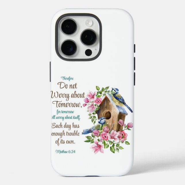 Coques Case-Mate iPhone Ne vous inquiétez pas pour Demain Christian Floral (Verso)