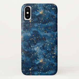 Case-Mate iPhone Case Nébuleuse cosmique en or bleu de minuit Poussière