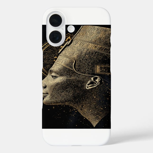 Coques Case-Mate iPhone Néfertiti Ligne d'art Silhouette Moderne (Verso)