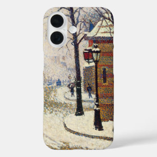 Coque Pour iPhone 16 Neige, boulevard de Clichy, Paris de Paul Signac