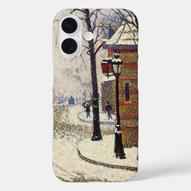 Coques Case-Mate iPhone Neige, boulevard de Clichy, Paris de Paul Signac (Verso)