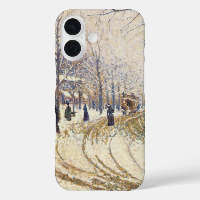 Coques Case-Mate iPhone Neige, boulevard de Clichy, Paris de Paul Signac (Verso)