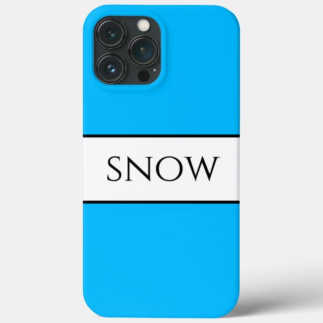 Coques Case-Mate iPhone NEIGE Bright Joli Ciel Bleu Bleu Bleu Blancs (Verso)