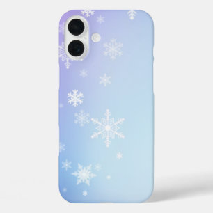 Coque Pour iPhone 16 Plus Neige brillante noir et blanc