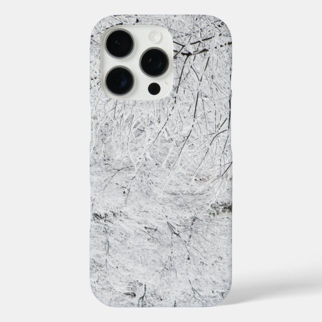 Coques Case-Mate iPhone Neige brillante noir et blanc (Verso)