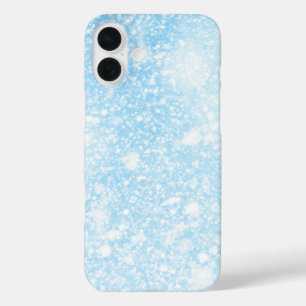 Coque Pour iPhone 16 Plus Neige brillante noir et blanc