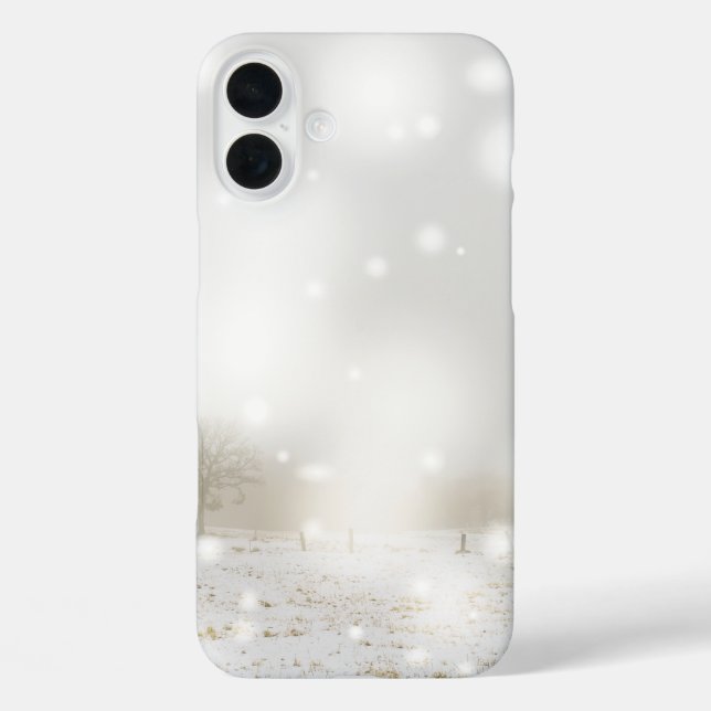 Coques Case-Mate iPhone Neige brillante noir et blanc (Verso)