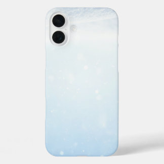 Coque Pour iPhone 16 Plus Neige brillante noir et blanc