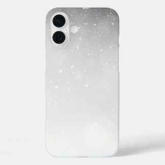 Coque Pour iPhone 16 Plus Neige brillante noir et blanc