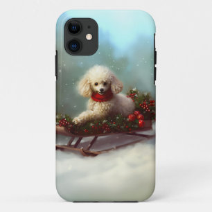 Case-Mate iPhone Case Neige de Noël caniche hiver