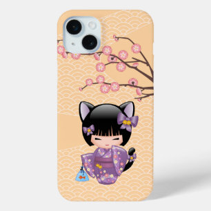 Coque Case-Mate iPhone Neko Kokeshi Poupée - Cat Ears Geisha Girl