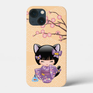 Case-Mate iPhone Case Neko Kokeshi Poupée - Cat Ears Geisha Girl