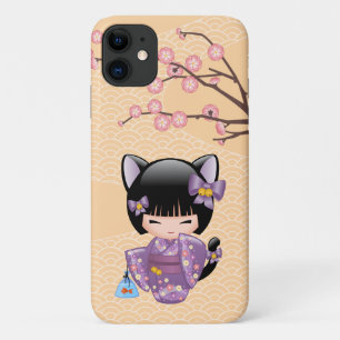 Case-Mate iPhone Case Neko Kokeshi Poupée - Cat Ears Geisha Girl