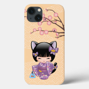 Case-Mate iPhone Case Neko Kokeshi Poupée - Cat Ears Geisha Girl