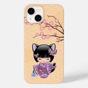 Coque Case-Mate iPhone Neko Kokeshi Poupée - Cat Ears Geisha Girl