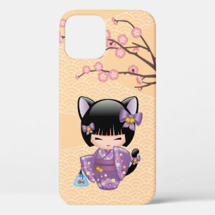Case-Mate iPhone Case Neko Kokeshi Poupée - Cat Ears Geisha Girl