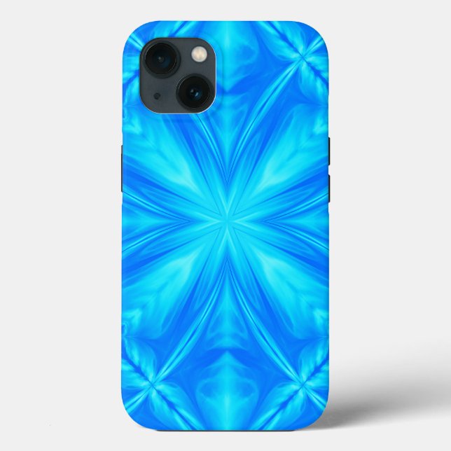 Coques Case-Mate iPhone Neon Blue Turquoise Psychedelic Cloudy Abstrait (Verso)