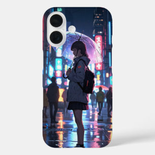 Coque Pour iPhone 16 Neon City Girl
