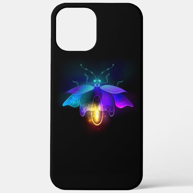 Coques Case-Mate iPhone Neon Firefly sur noir (Verso)