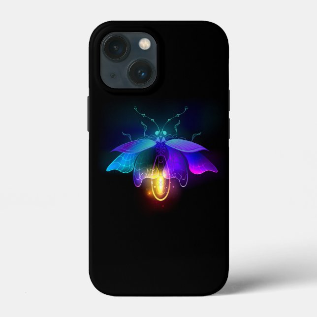 Coques Case-Mate iPhone Neon Firefly sur noir (Verso)