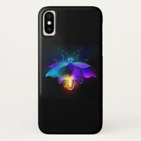 Neon Firefly sur noir
