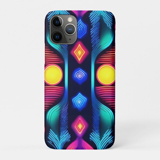 Coques Case-Mate iPhone Neon Geometry Mandala Art (Dos)