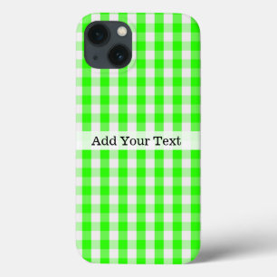 Case-Mate iPhone Case Neon Green En vichy Motif par Shirley Taylor
