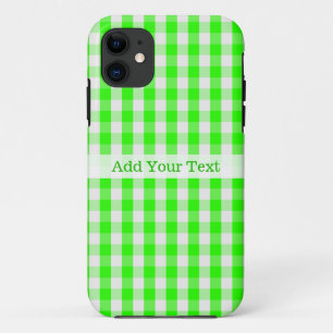 Coque Case-Mate iPhone Neon Green En vichy Motif par Shirley Taylor