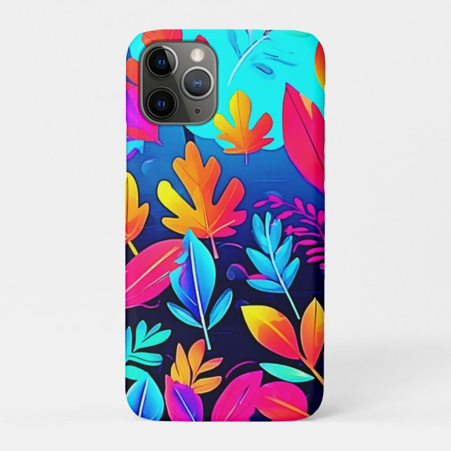 Coques Case-Mate iPhone Neon Leaf Paradise Art (Dos)