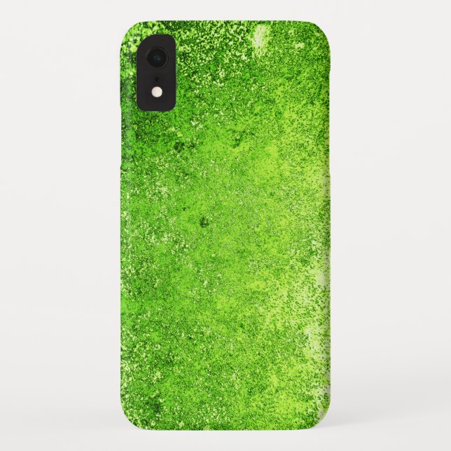 Coques Case-Mate iPhone Neon Lime Green Patiné Grunge Metal (Dos)