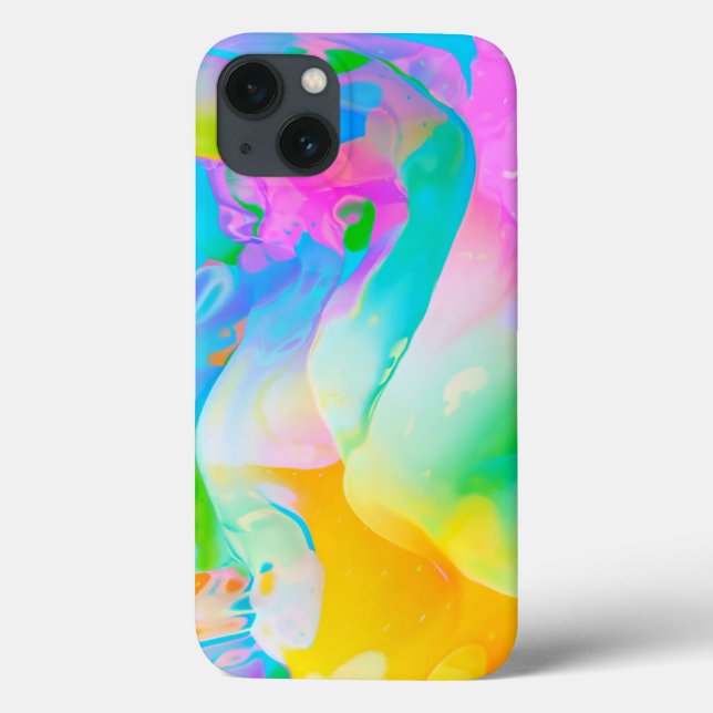 Coques Case-Mate iPhone Neon liquide contemporain Abstrait (Verso)