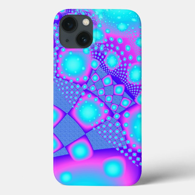 Coques Case-Mate iPhone Neon Molecules Psychedelic Fractal (Verso)